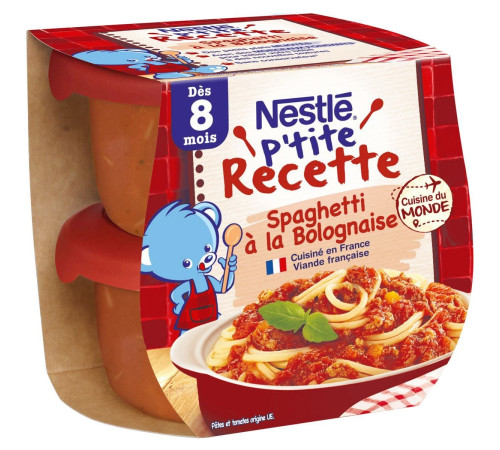 Детское питание в Молдове nestle Спагетти Болоньезе 2х200 гр. (8 м+) 