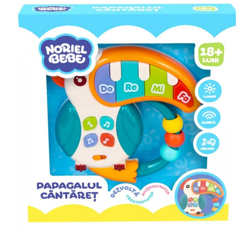 noriel int6108 Музыкальная игрушка "Поющий попугай" (рум.)