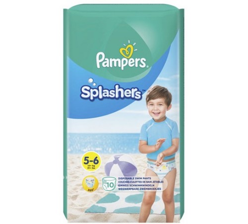  pampers splashers  5-6 (14+ кг.) 10 шт.