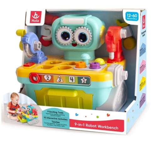 hola toys he8975 set de joc sortator 9 &icirc;n 1 "robot"