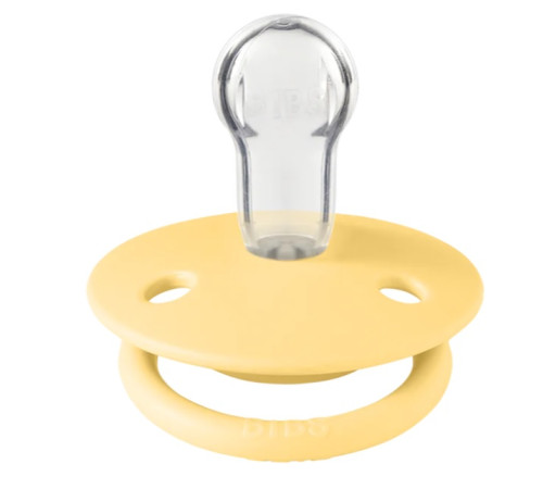 bibs Пустышка круглая силиконовая de lux (0-36 м.) pale butter