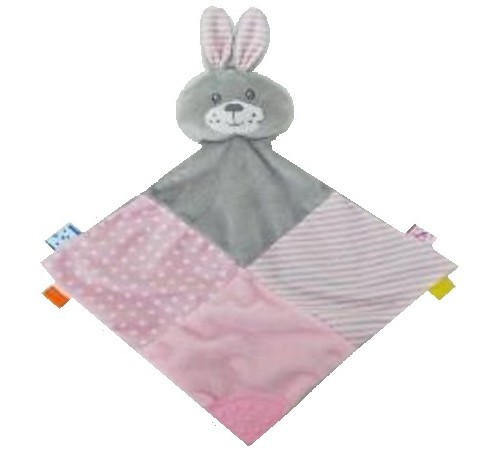  baby mix stk-19421 pr Игрушка-платок "Кролик" розовый