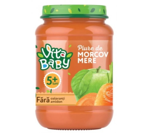 vita baby piure mere-morcov 180 gr.(6+)