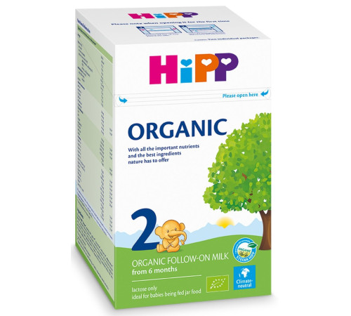 hipp 2049 organic 2 (6-12 м) 800 гр.