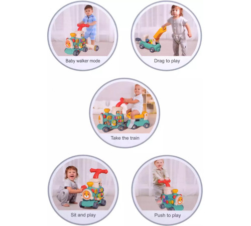 bibiin toys 6064 Ходунки 5 в 1 "Поезд с вагончиком" 