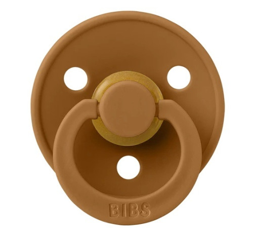 bibs suzeta rotunda din latex color m (6-18 luni) caramel