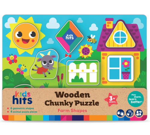  kids hits kh20/075 puzzle din lemn "fermă"