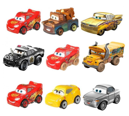  mattel gkg01 set de 3 mașini de bază din filmul "cars" (in sort.)