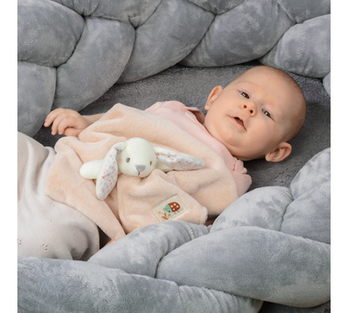 babyono-769 1539 Мягкая игрушка-платок "Зайчик"