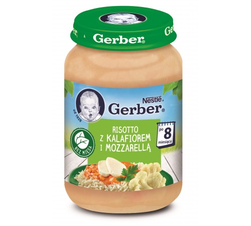 Детское питание в Молдове Gerber Пюре "Ризотто-цветная капуста-моцарелла" (8 m+) 190 гр. Детское питание в Молдове gerber Пюре "Ризотто-цветная капуста-моцарелла" (8 m+) 190 гр.