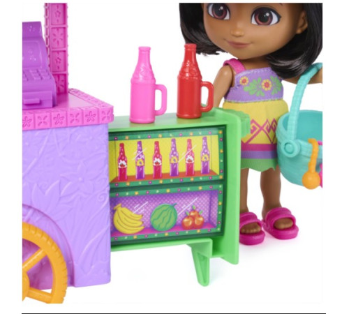 spin master 6075420 set de joacă "dora exploratoarea: căruciorul cu dulciuri"