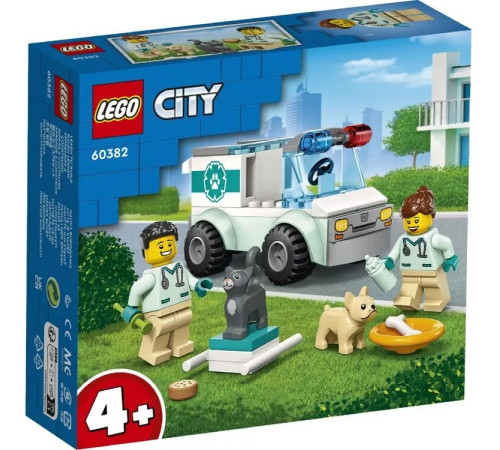 lego city 60382 Конструктор "Спасательный ветеринарный фургон" (58 дет.)