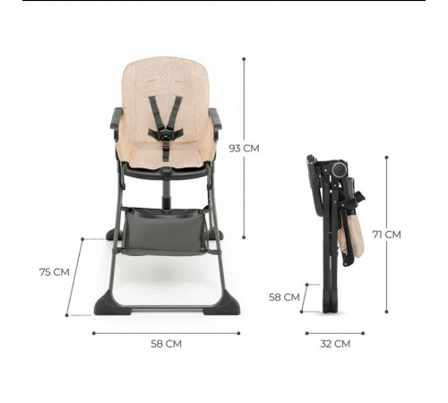 kinderkraft scaun pentru copii foldee roz