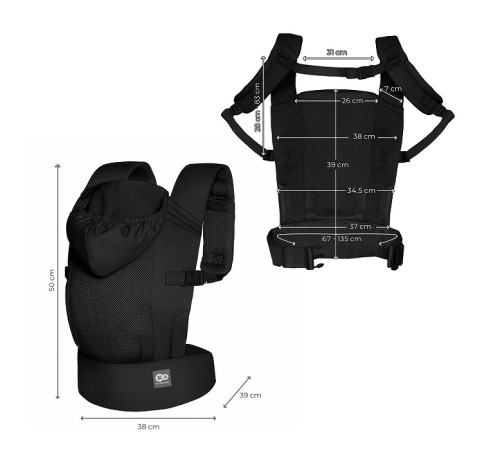  kinderkraft marsupiu ergonomic "carrybee" (negru)