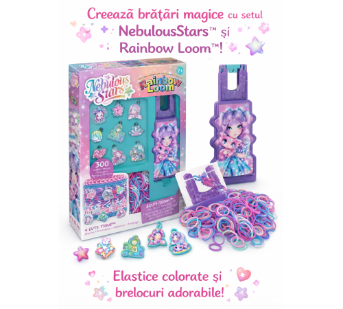 nebulous stars 11032 set pentru crearea brățărilor cu talismane "rainbow loom"