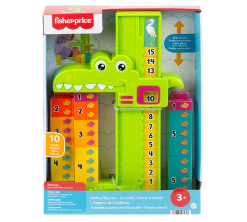 fisher-price jct13 jucărie educațională "hai să învățăm împreună: aligator strălucitor"