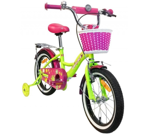 bicicleta "aist lilo 16" galben\roz