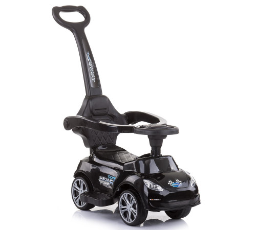 Сhipolino roctr02102bk Машина детская с ручкой "turbo" чёрный