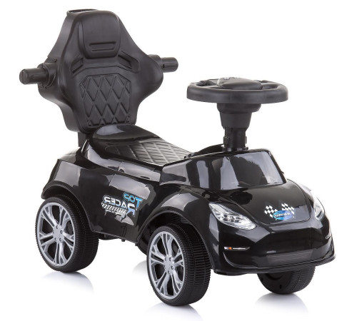 Сhipolino roctr02102bk Машина детская с ручкой "turbo" чёрный
