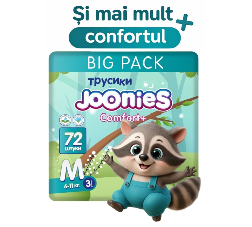  joonies comfort+  scutece-chilotei m (6-11 kg) 72 buc.