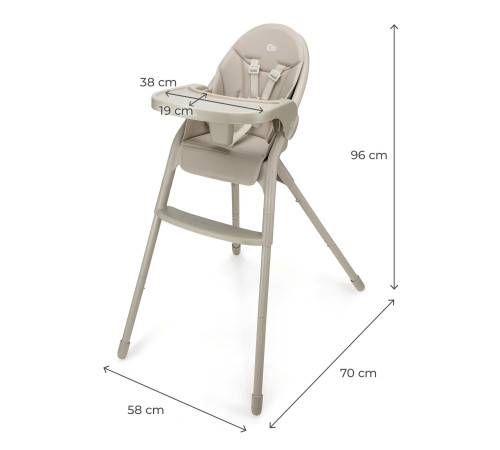 kinderkraft scaun pentru copii 2 in 1 "dinnly" (bej)