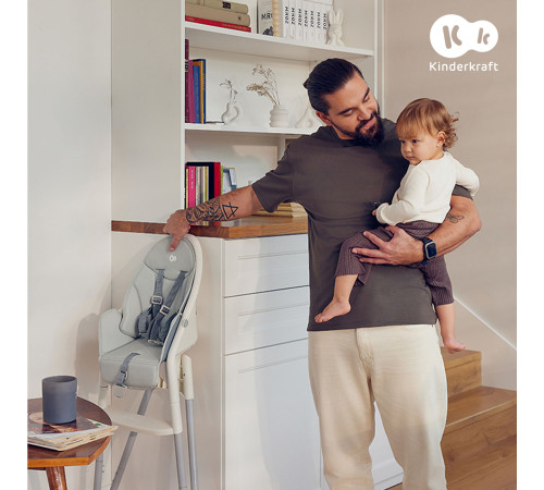 kinderkraft scaun pentru copii 2 in 1 "dinnly" (bej)