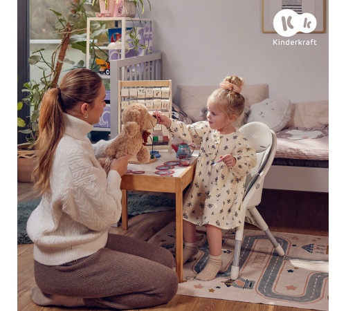 kinderkraft scaun pentru copii 2 in 1 "dinnly" (bej)