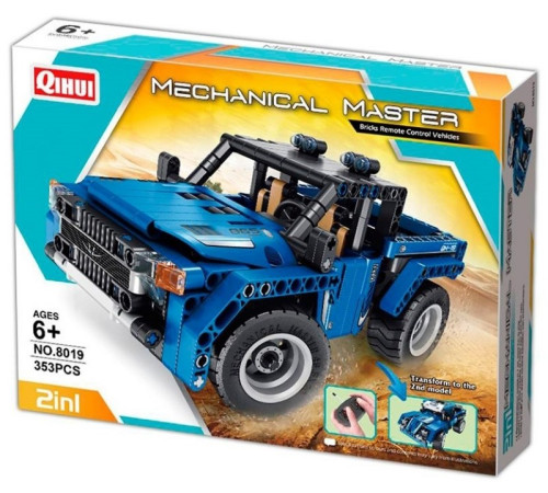  xtech bricks 8019 constructor cu telecomandă 2-în-1 "pickup" (353 el.)