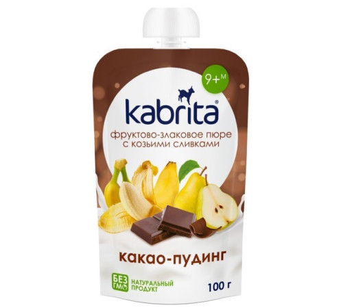  kabrita Пюре с козьими сливками "Какао-пудинг" (9 м+) 100 гр.