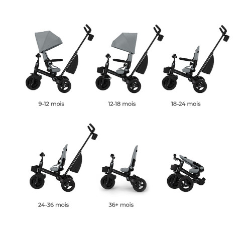 kinderkraft Трицикл aveo 2 plus (серый)