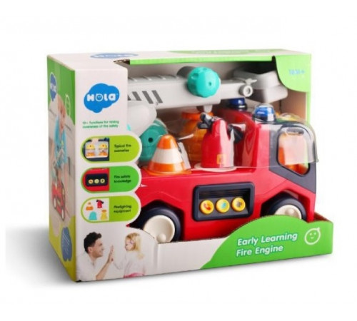 hola toys e9998 jucărie "mașină de pompieri" cu muzică și lumină