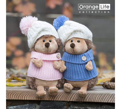 orange toys os605/15b jucărie de pluș colecționabilă "ariciul prickle &icirc;n alb-albastru" (15 cm)