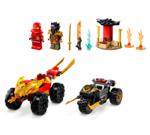 lego ninjago 71789 Конструктор "Кай и Рас: Битва на машине и мотоцикле" (103дет.)