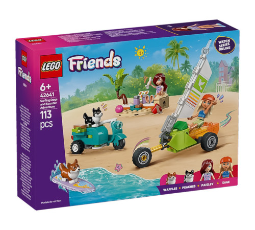 Детский магазин в Кишиневе в Молдове Lego Friends 42641 Конструктор "Собаки-серфингисты и приключения на скутере" (113 дет.) Детский магазин в Кишиневе в Молдове lego friends 42641 Конструктор "Собаки-серфингисты и приключения на скутере" (113 дет.)