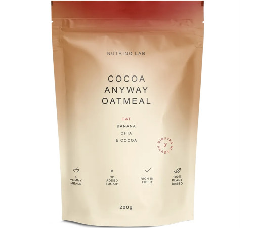 nutrino lab terci de fulgi de ovaz-banana-chia-cacao-vanilie (200 g)