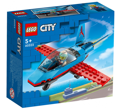 Детский магазин в Кишиневе в Молдове lego city 60323 Конструктор "Трюковый самолёт" (59 дет.)