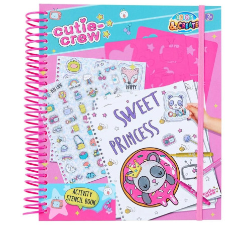 canenco cc60356 carte colorat cu sabloane "cutie crew"