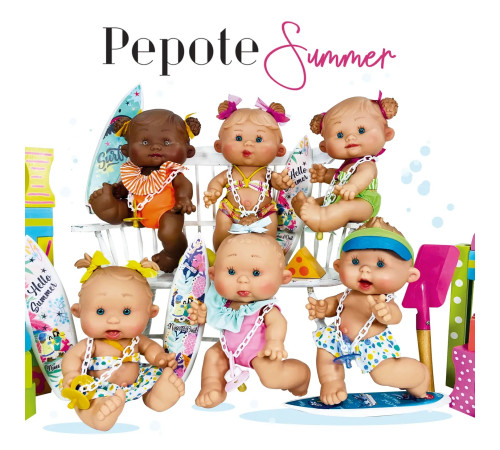 nines 464 păpuşă "pepote summer" (26 cm) în sort.