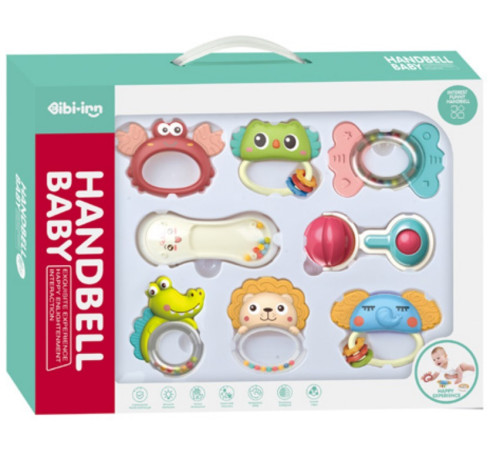 Bibiin Toys 608-81 Set de zornăitoare (8 buc.) Jucării pentru Copii - Magazin Online de Jucării ieftine in Chisinau Baby-Boom in Moldova bibiin toys 608-81 set de zornăitoare (8 buc.)