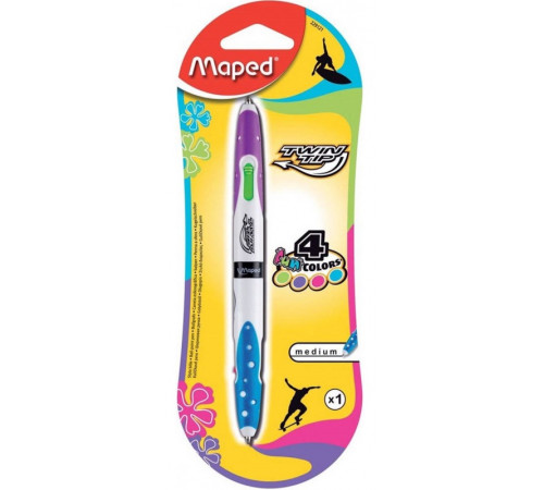  maped 229121 Ручка с 4 цветами "twin tip" 