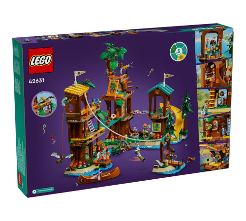 lego friends  42631 constructor "casa din copac din tabara de aventuri" (1128 el.)