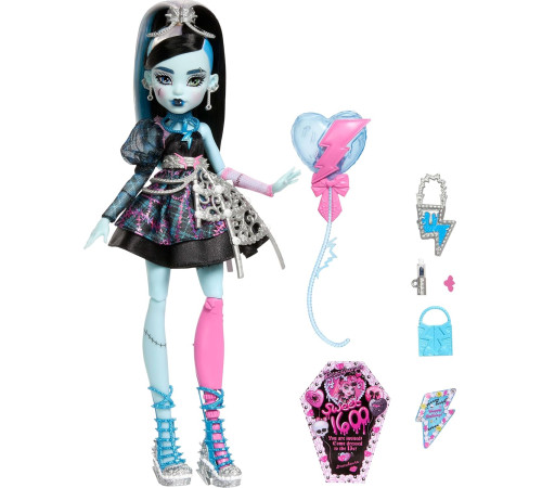 monster high jbg75 Кукла Фрэнки Штейн "Страшный и милый день рождения"