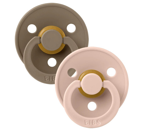 Питание и аксесcуары в Молдове bibs Пустышка круглая латексная color s blush & dark oak (0-6 м.) 2 шт.