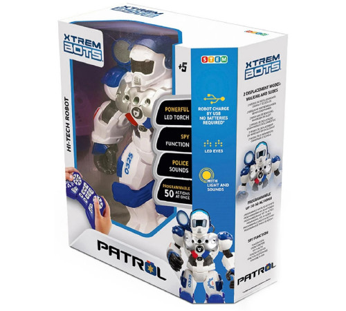 xtrem bots xt380972 robot cu radio control "patrol"