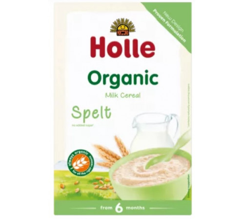 holle bio organic terci cu lapte de griu spelt (6 luni+) 250 gr.