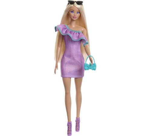barbie hyt61 set cu papusa "fashionistas" party fashions