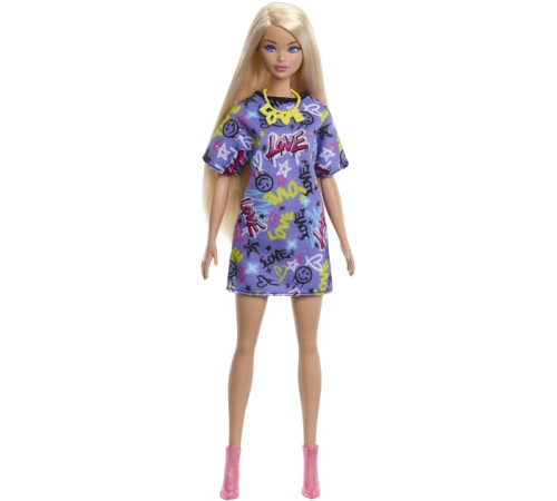 barbie hyt61 set cu papusa "fashionistas" party fashions