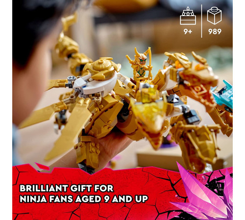 lego ninjago 71774 Конструктор "Золотой Ультра Дракон Ллойда" (989 дет.)
