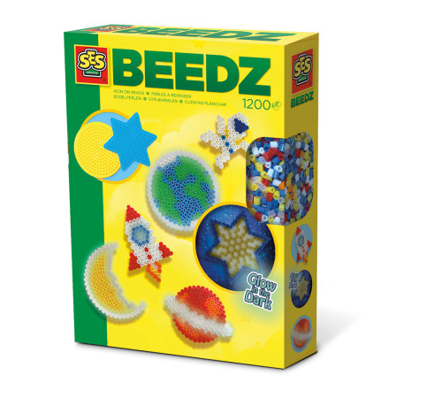  ses 06302 set de creativitate beedz "glow in the dark universe"