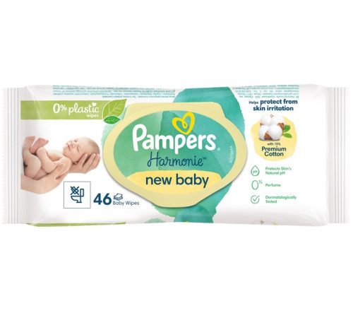  pampers Șervețele umede harmonie new baby (46 buc.)